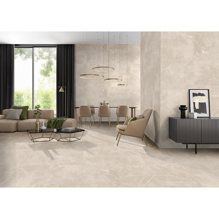 Sevilla Beige Stone Effect Matt Wall and Floor Tiles - 30x60 and 60x60cm