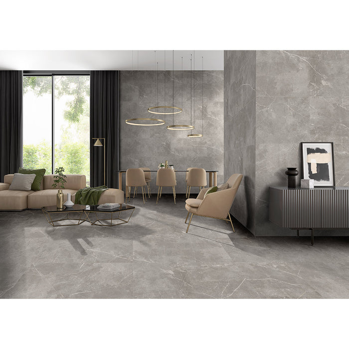 Sevilla Grey Stone Effect Matt Wall and Floor Tile - 30x60 and 60x60cm