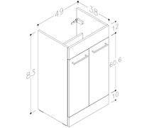 Verona Gloss Grey Freestanding Basin Unit - 500/600mm with Optional Tall Unit