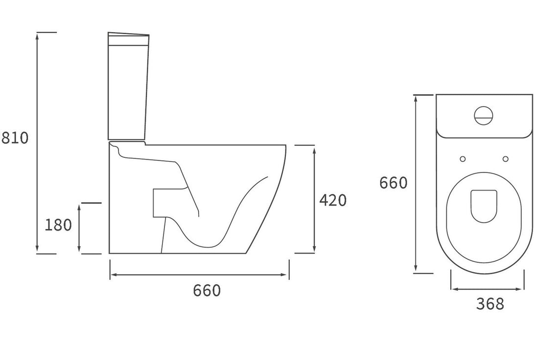 Vienna Fully Back to Wall Close Coupled Toilet