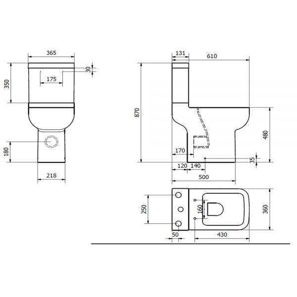 Options 600 Comfort Height Toilet with Soft Close Seat by Kartell