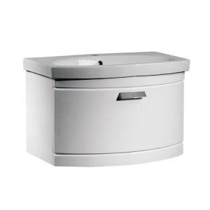 Tavistock Tempo Gloss White Wall Mounted Vanity Unit and Basin - 650mm and 900mm